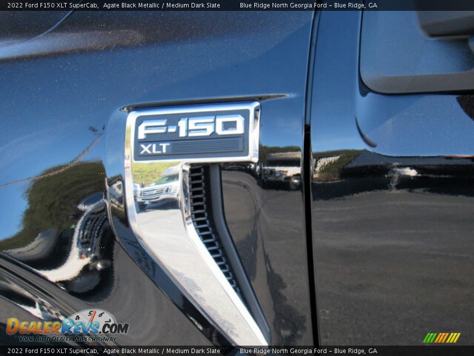2022 Ford F150 XLT SuperCab Agate Black Metallic / Medium Dark Slate Photo #28