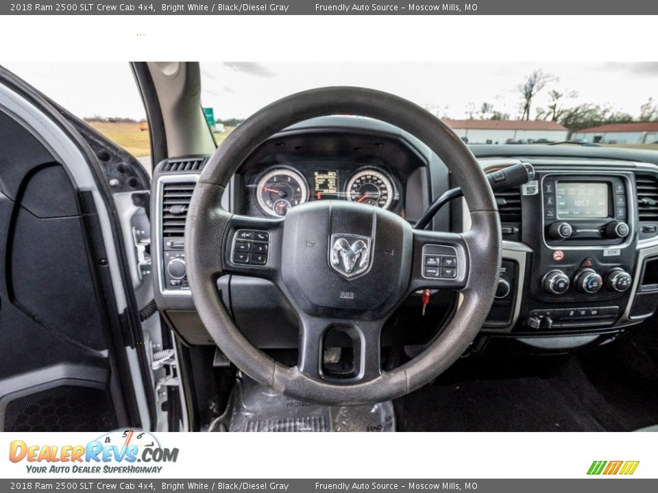 2018 Ram 2500 SLT Crew Cab 4x4 Bright White / Black/Diesel Gray Photo #27