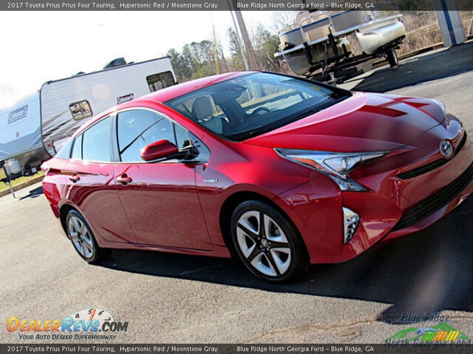 2017 Toyota Prius Prius Four Touring Hypersonic Red / Moonstone Gray Photo #25