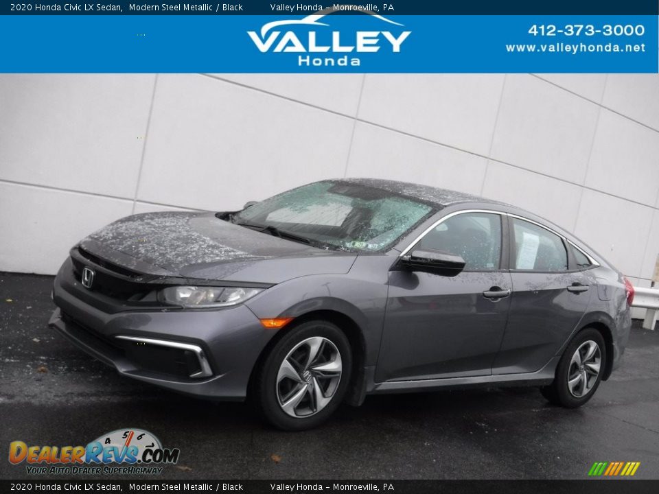 2020 Honda Civic LX Sedan Modern Steel Metallic / Black Photo #1