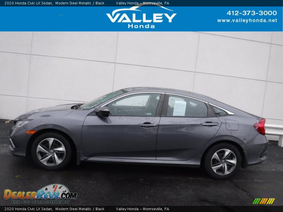 2020 Honda Civic LX Sedan Modern Steel Metallic / Black Photo #2