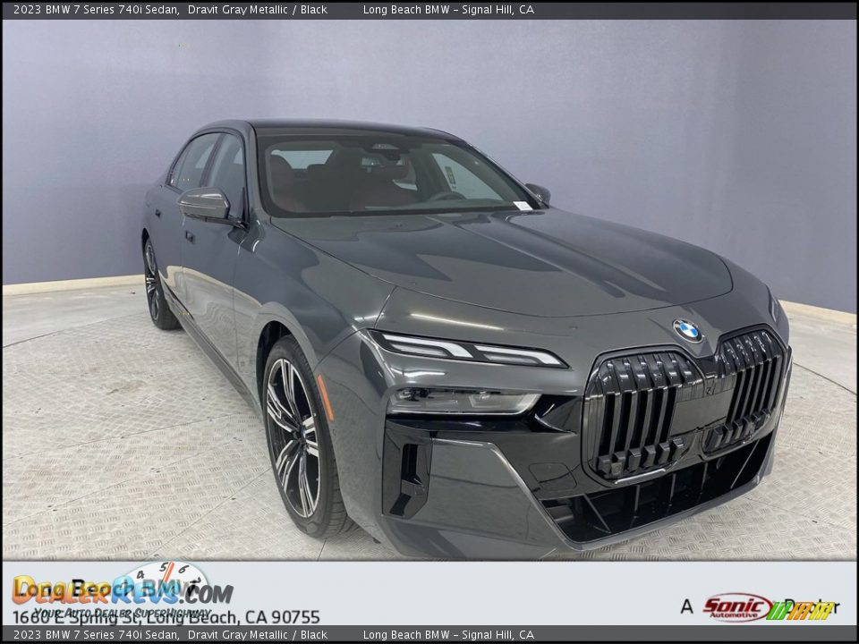 2023 BMW 7 Series 740i Sedan Dravit Gray Metallic / Black Photo #1