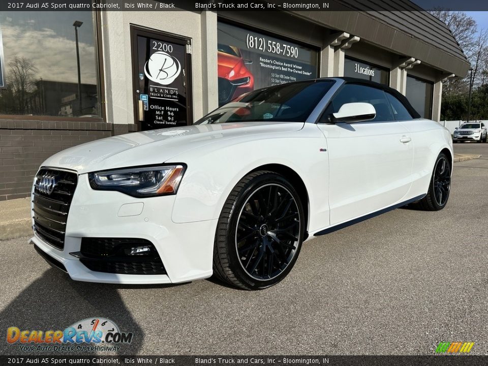 2017 Audi A5 Sport quattro Cabriolet Ibis White / Black Photo #3