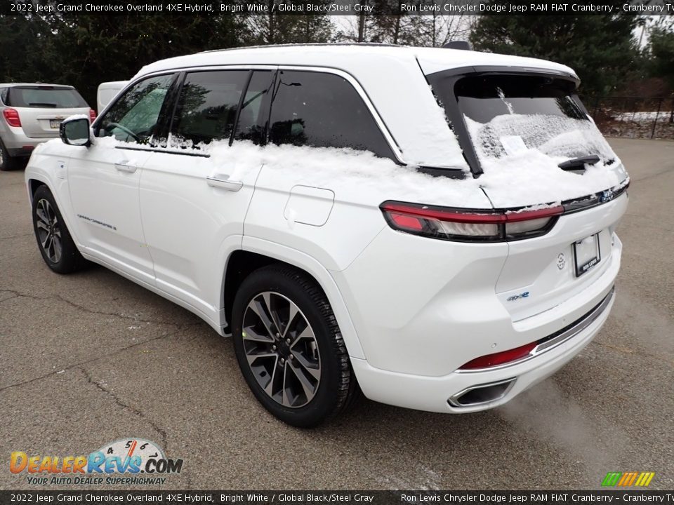 2022 Jeep Grand Cherokee Overland 4XE Hybrid Bright White / Global Black/Steel Gray Photo #3