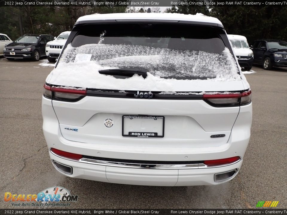 2022 Jeep Grand Cherokee Overland 4XE Hybrid Bright White / Global Black/Steel Gray Photo #4