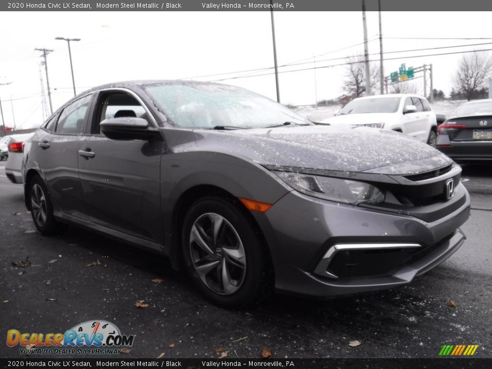 2020 Honda Civic LX Sedan Modern Steel Metallic / Black Photo #5