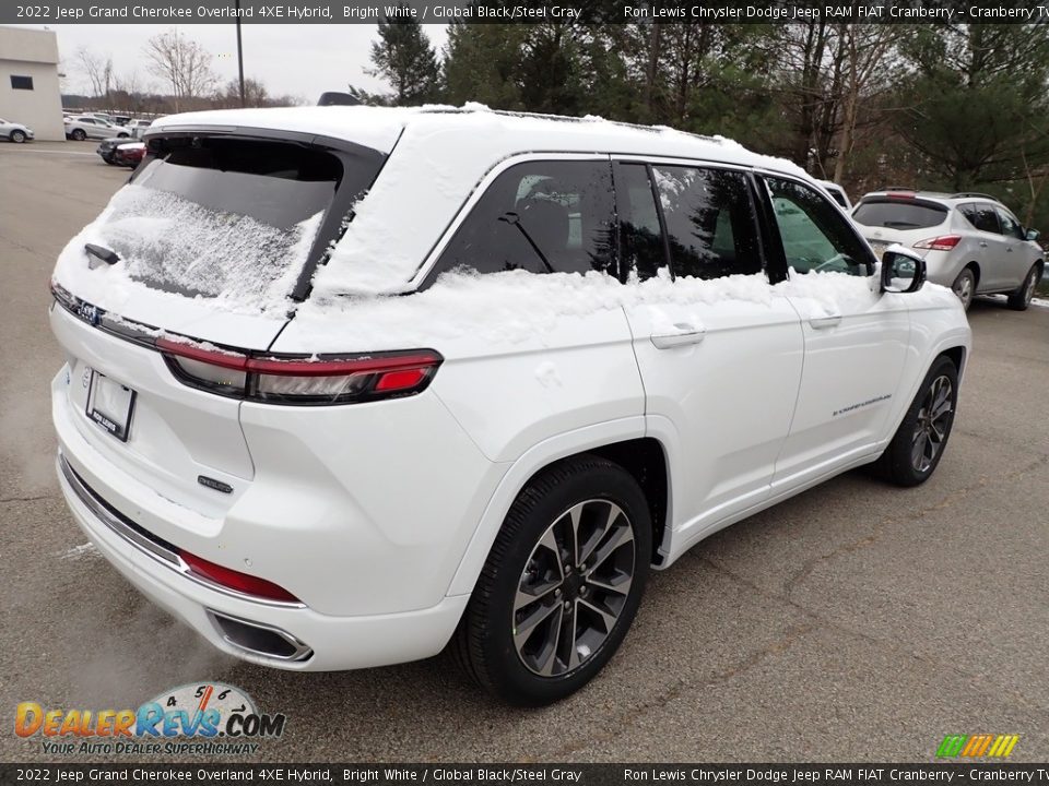 2022 Jeep Grand Cherokee Overland 4XE Hybrid Bright White / Global Black/Steel Gray Photo #5