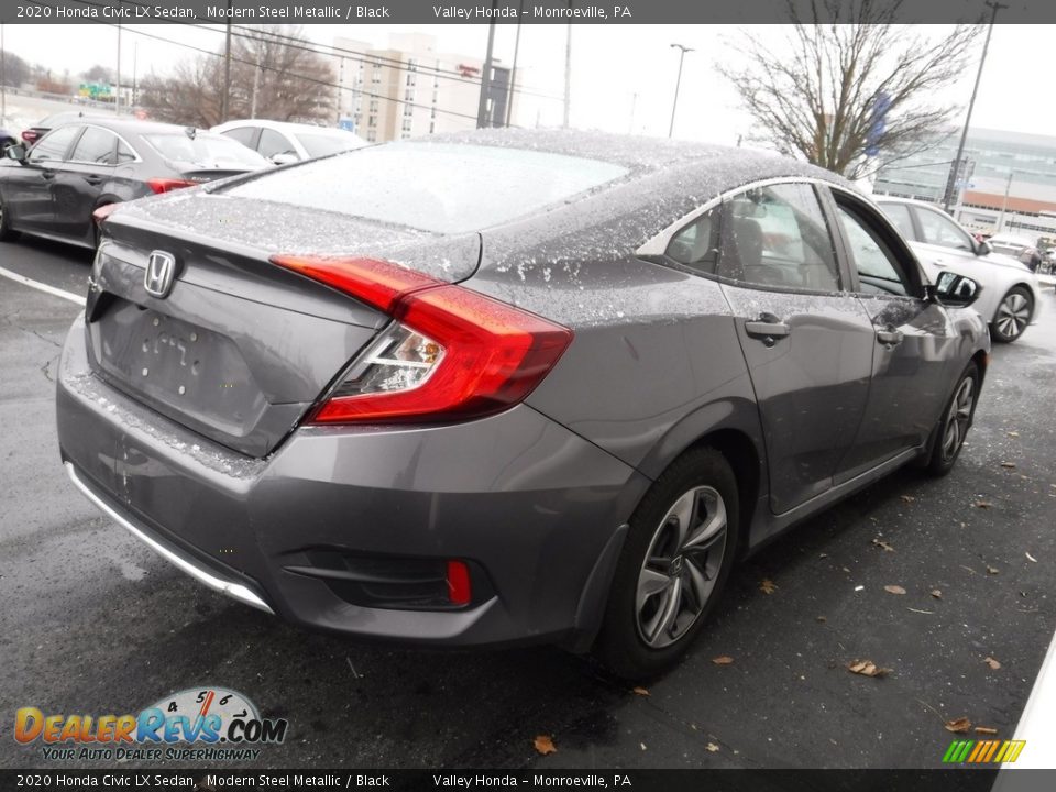2020 Honda Civic LX Sedan Modern Steel Metallic / Black Photo #6