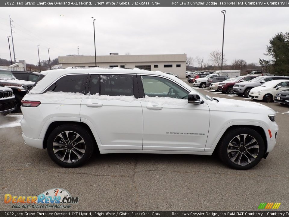 2022 Jeep Grand Cherokee Overland 4XE Hybrid Bright White / Global Black/Steel Gray Photo #6