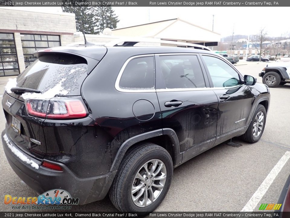 2021 Jeep Cherokee Latitude Lux 4x4 Diamond Black Crystal Pearl / Black Photo #4