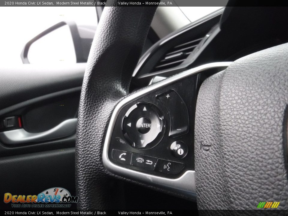 2020 Honda Civic LX Sedan Modern Steel Metallic / Black Photo #18