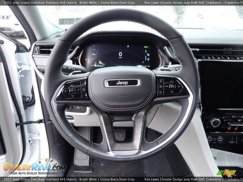 2022 Jeep Grand Cherokee Overland 4XE Hybrid Steering Wheel Photo #18