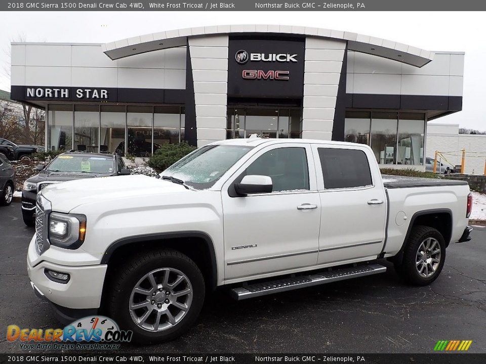 2018 GMC Sierra 1500 Denali Crew Cab 4WD White Frost Tricoat / Jet Black Photo #1