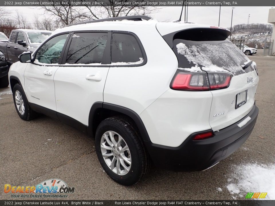 2022 Jeep Cherokee Latitude Lux 4x4 Bright White / Black Photo #3