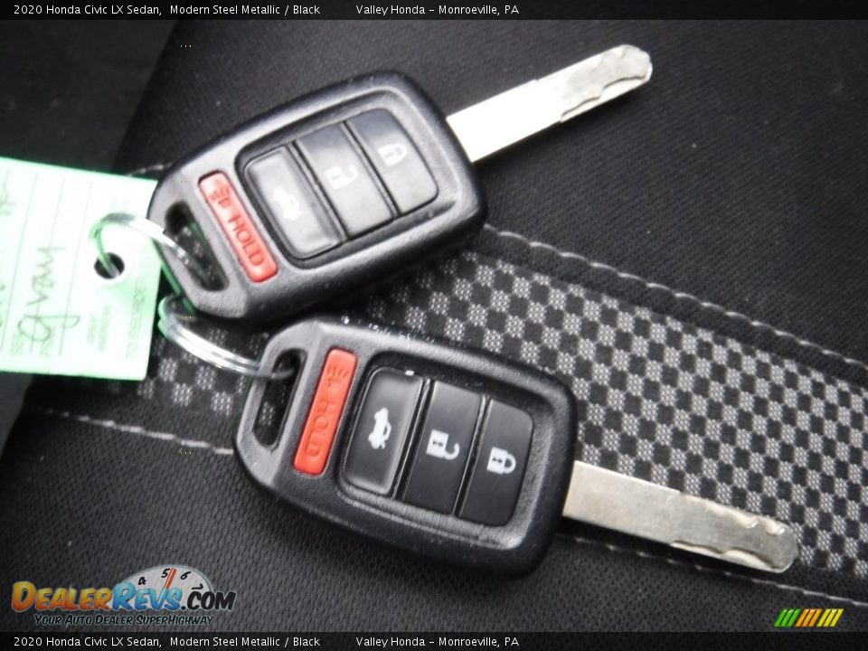 2020 Honda Civic LX Sedan Modern Steel Metallic / Black Photo #25