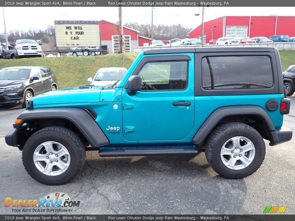 2019 Jeep Wrangler Sport 4x4 Bikini Pearl / Black Photo #2