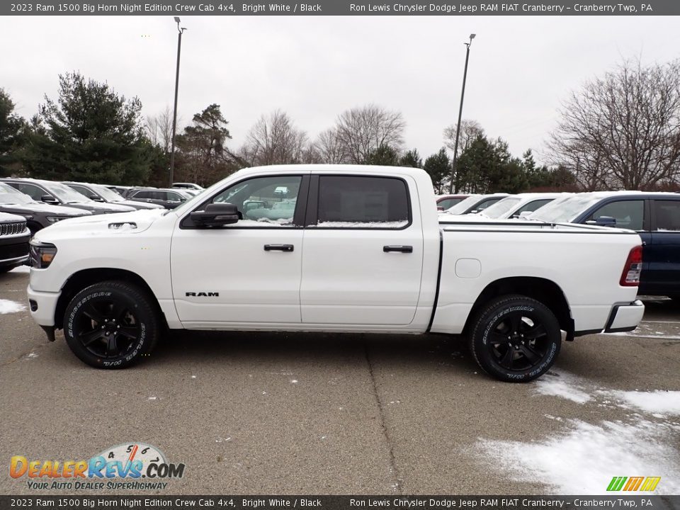 2023 Ram 1500 Big Horn Night Edition Crew Cab 4x4 Bright White / Black Photo #2