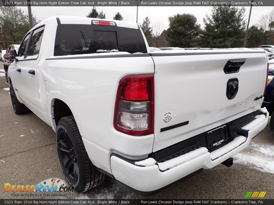 2023 Ram 1500 Big Horn Night Edition Crew Cab 4x4 Bright White / Black Photo #3