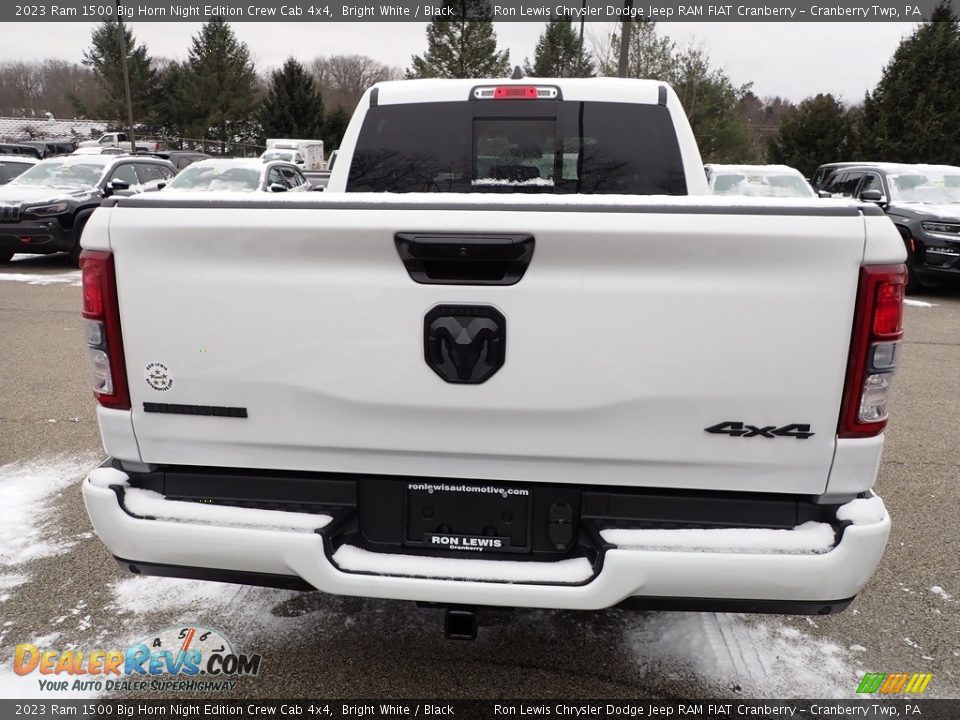2023 Ram 1500 Big Horn Night Edition Crew Cab 4x4 Bright White / Black Photo #4