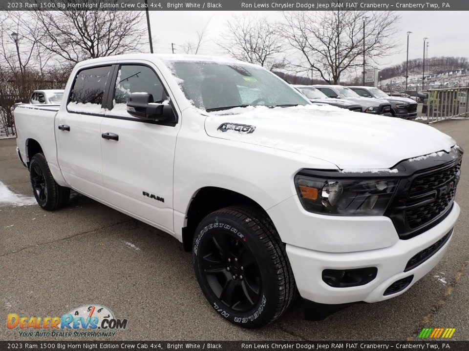 2023 Ram 1500 Big Horn Night Edition Crew Cab 4x4 Bright White / Black Photo #7