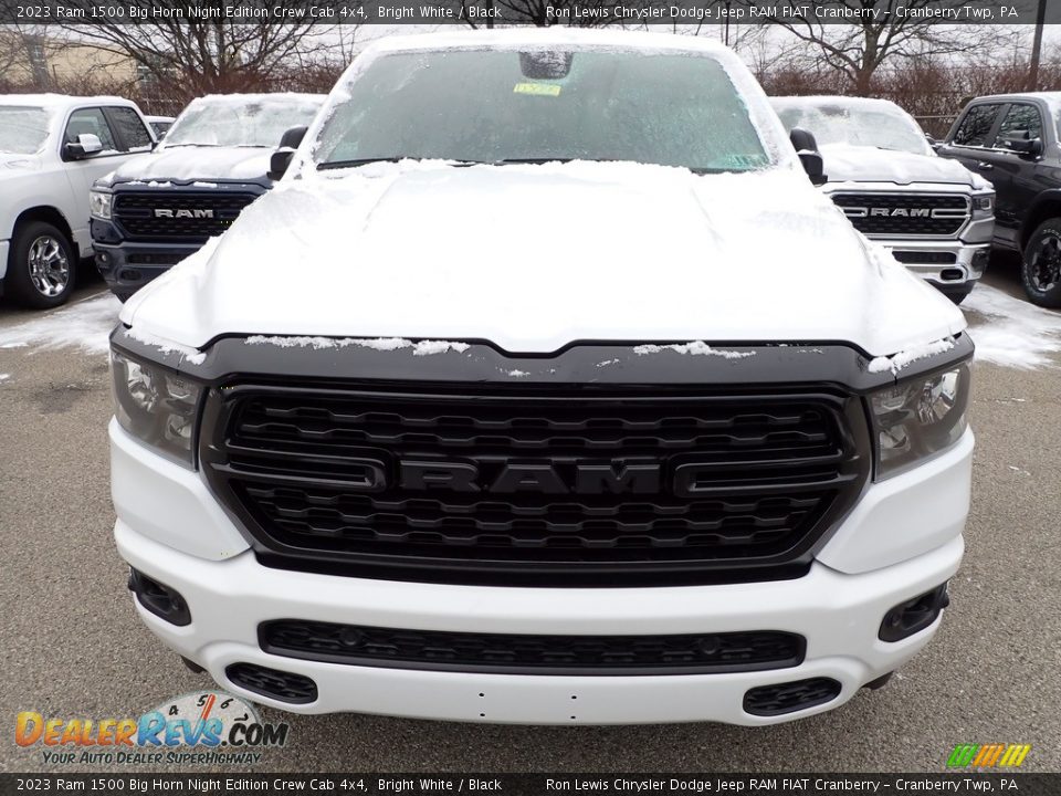 2023 Ram 1500 Big Horn Night Edition Crew Cab 4x4 Bright White / Black Photo #8