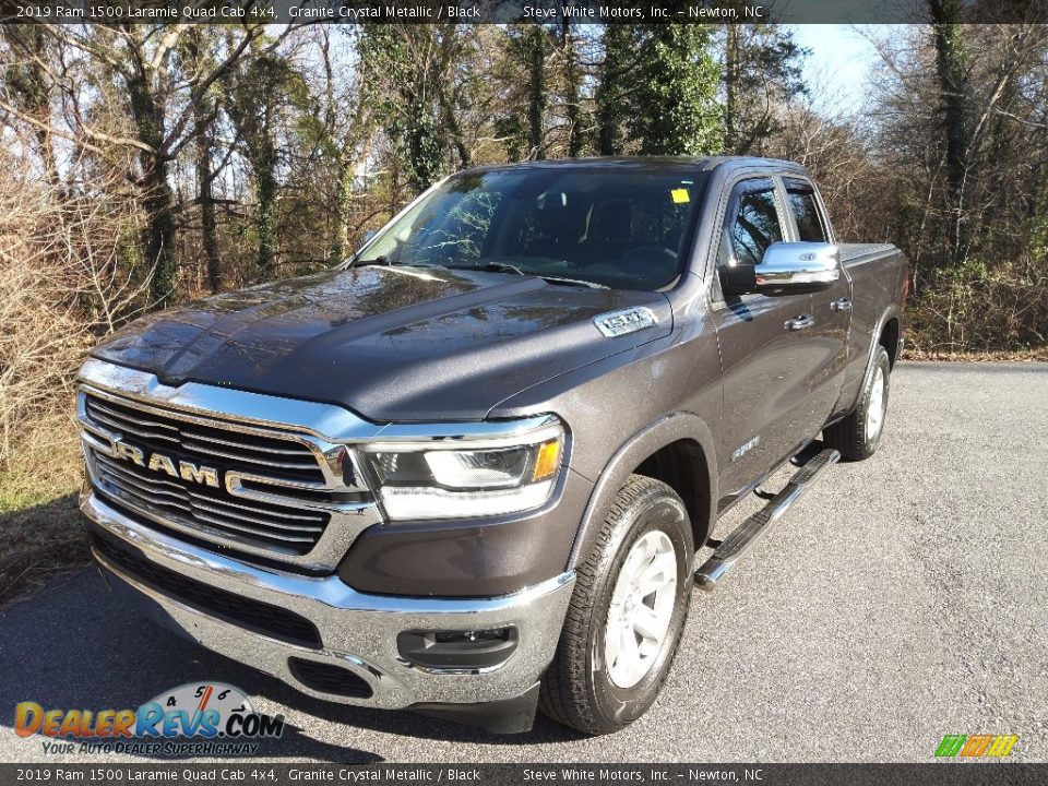 2019 Ram 1500 Laramie Quad Cab 4x4 Granite Crystal Metallic / Black Photo #3