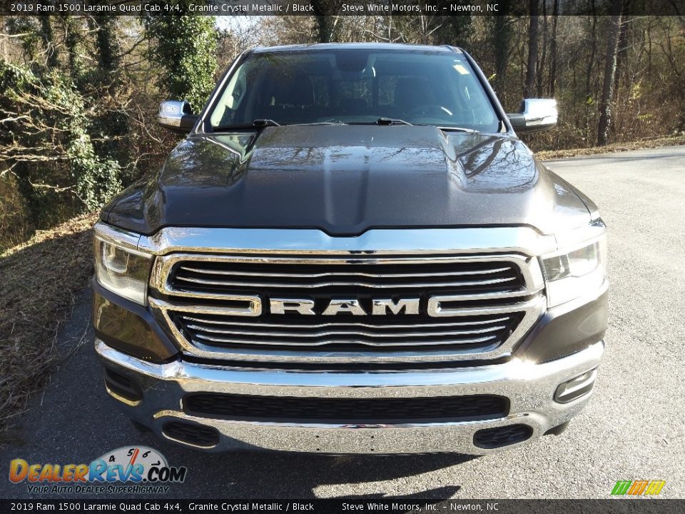 2019 Ram 1500 Laramie Quad Cab 4x4 Granite Crystal Metallic / Black Photo #4