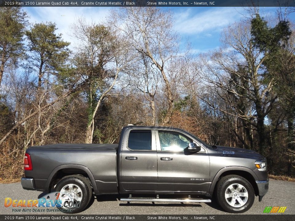 2019 Ram 1500 Laramie Quad Cab 4x4 Granite Crystal Metallic / Black Photo #6