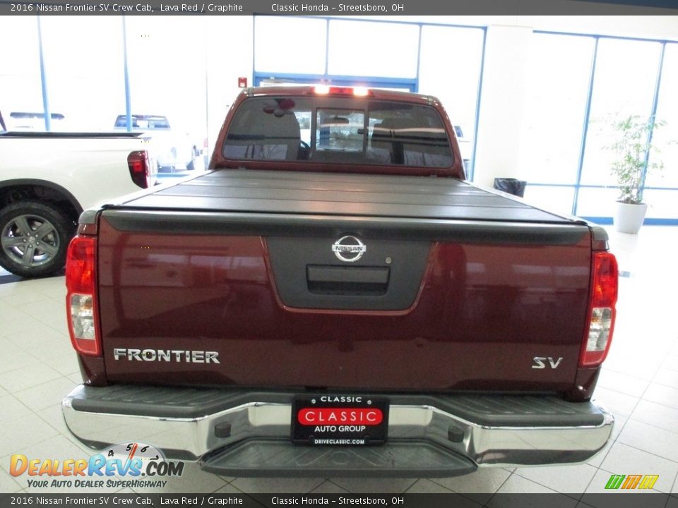 2016 Nissan Frontier SV Crew Cab Lava Red / Graphite Photo #10