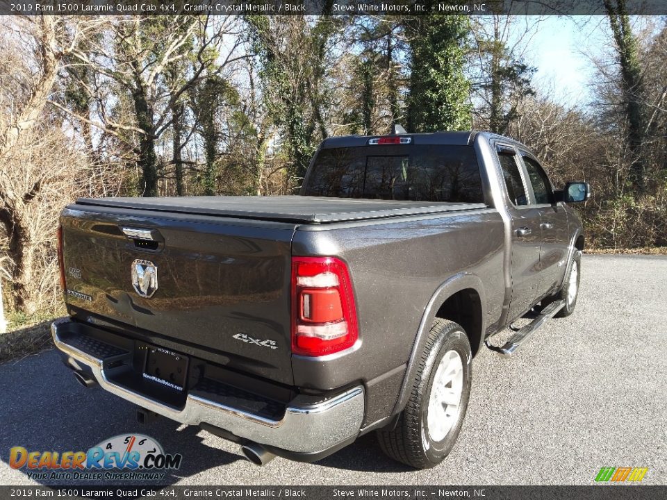 2019 Ram 1500 Laramie Quad Cab 4x4 Granite Crystal Metallic / Black Photo #7