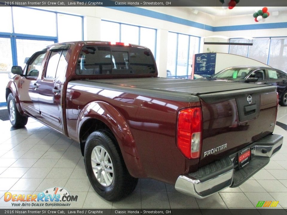 2016 Nissan Frontier SV Crew Cab Lava Red / Graphite Photo #11