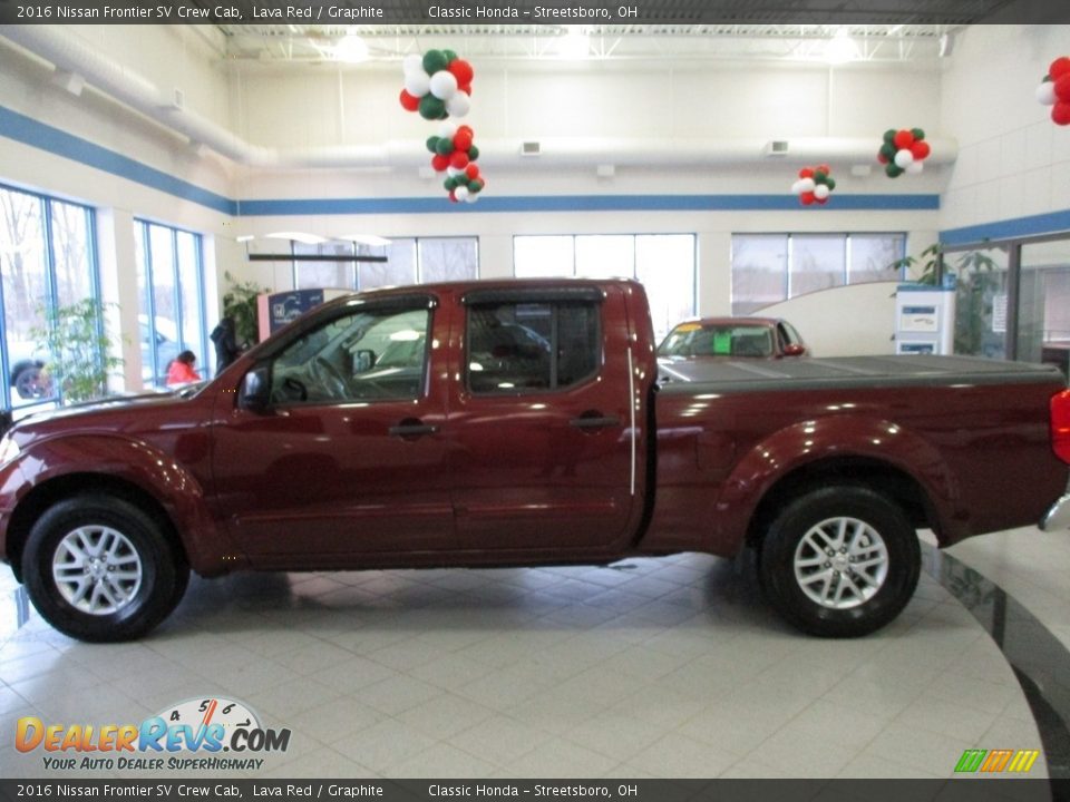 2016 Nissan Frontier SV Crew Cab Lava Red / Graphite Photo #13