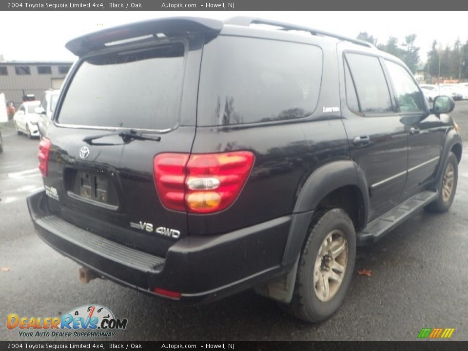 2004 Toyota Sequoia Limited 4x4 Black / Oak Photo #6