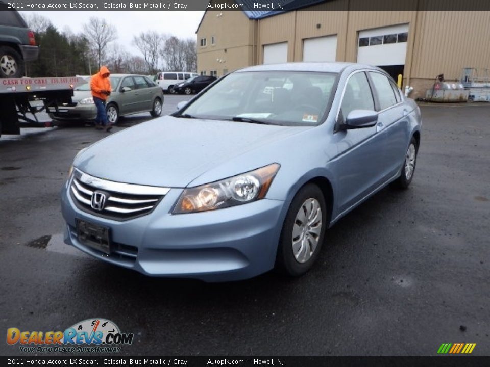 2011 Honda Accord LX Sedan Celestial Blue Metallic / Gray Photo #1