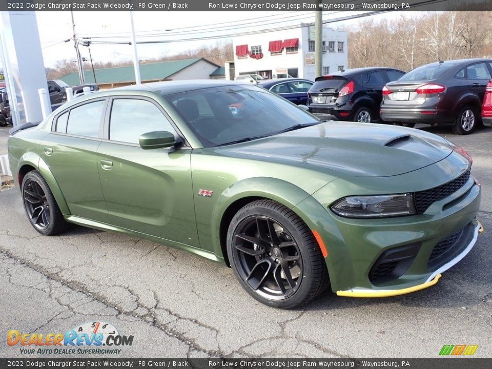 Front 3/4 View of 2022 Dodge Charger Scat Pack Widebody Photo #8
