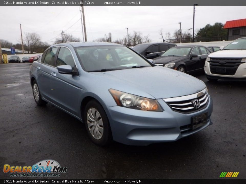 2011 Honda Accord LX Sedan Celestial Blue Metallic / Gray Photo #3