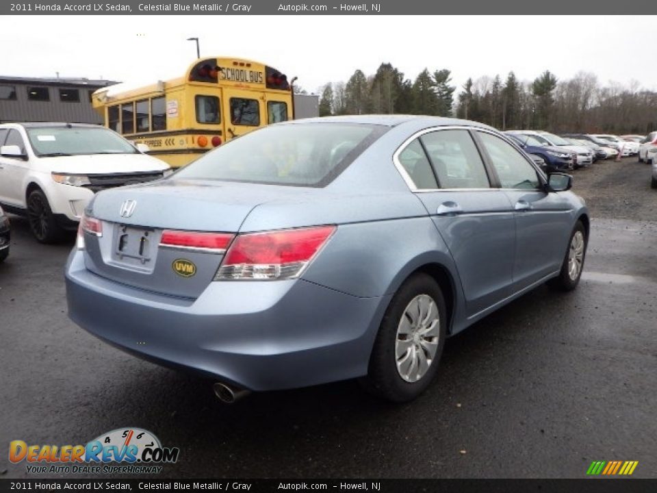 2011 Honda Accord LX Sedan Celestial Blue Metallic / Gray Photo #6