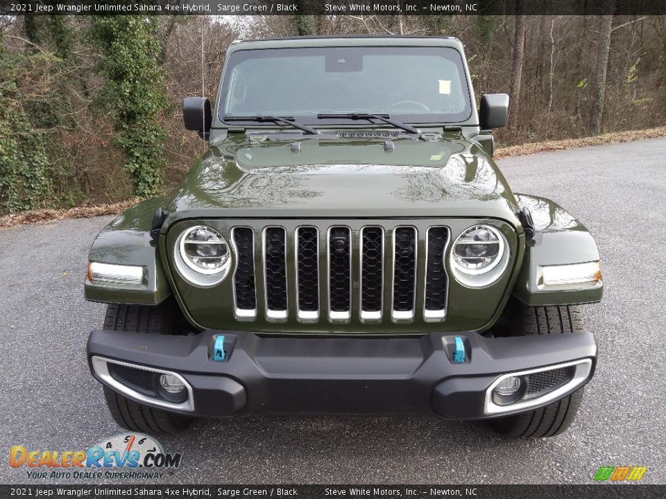 2021 Jeep Wrangler Unlimited Sahara 4xe Hybrid Sarge Green / Black Photo #3