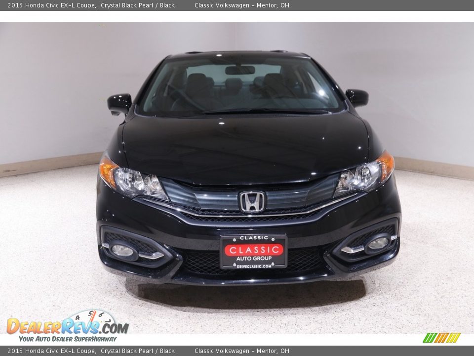 2015 Honda Civic EX-L Coupe Crystal Black Pearl / Black Photo #2