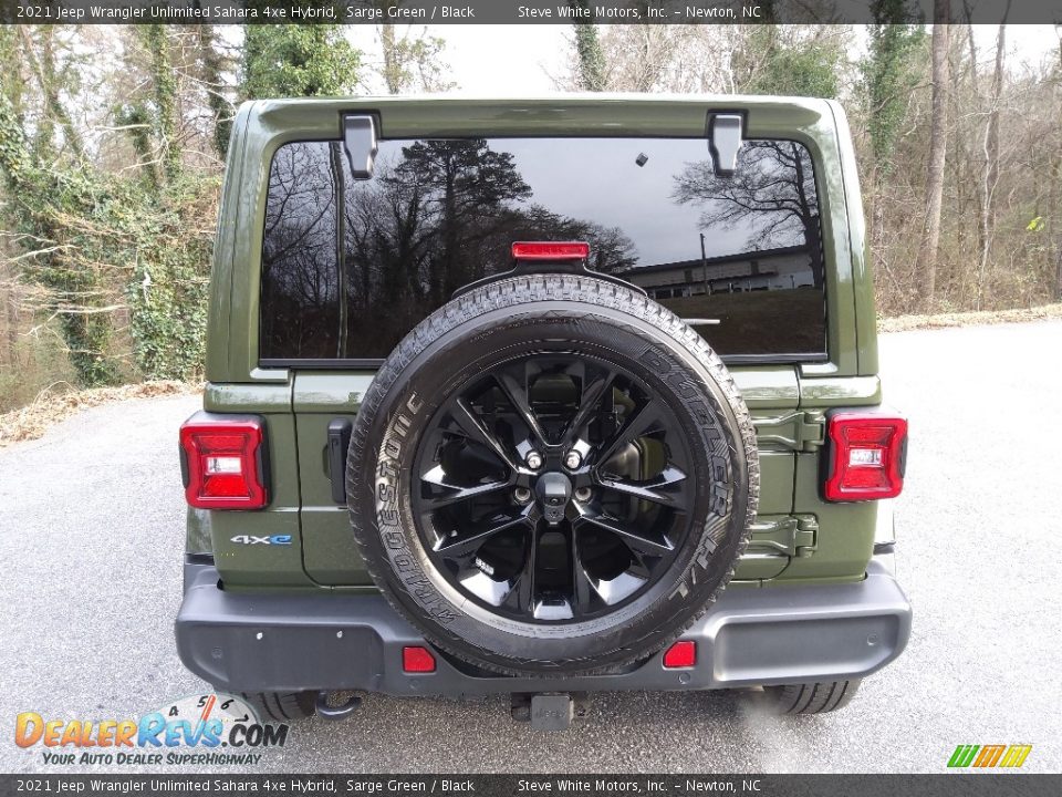 2021 Jeep Wrangler Unlimited Sahara 4xe Hybrid Sarge Green / Black Photo #7