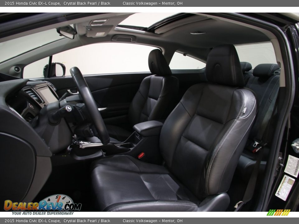 Front Seat of 2015 Honda Civic EX-L Coupe Photo #5