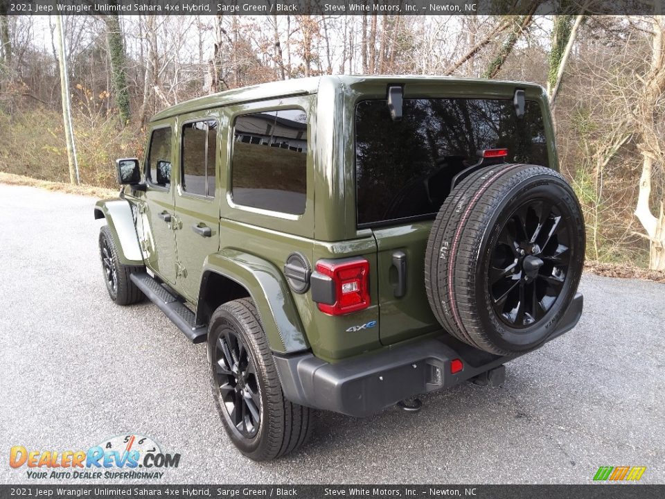 2021 Jeep Wrangler Unlimited Sahara 4xe Hybrid Sarge Green / Black Photo #8