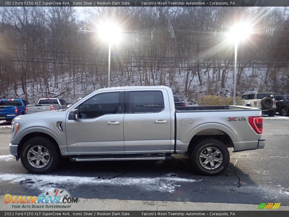 2021 Ford F150 XLT SuperCrew 4x4 Iconic Silver / Medium Dark Slate Photo #5