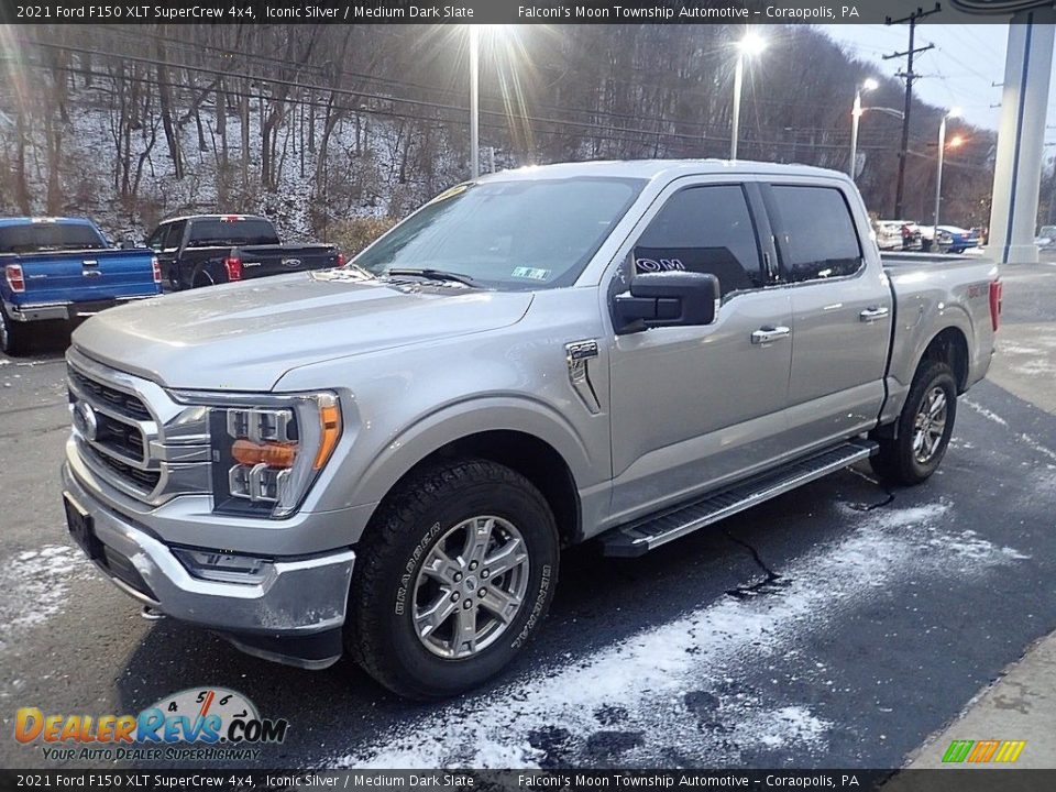 2021 Ford F150 XLT SuperCrew 4x4 Iconic Silver / Medium Dark Slate Photo #6