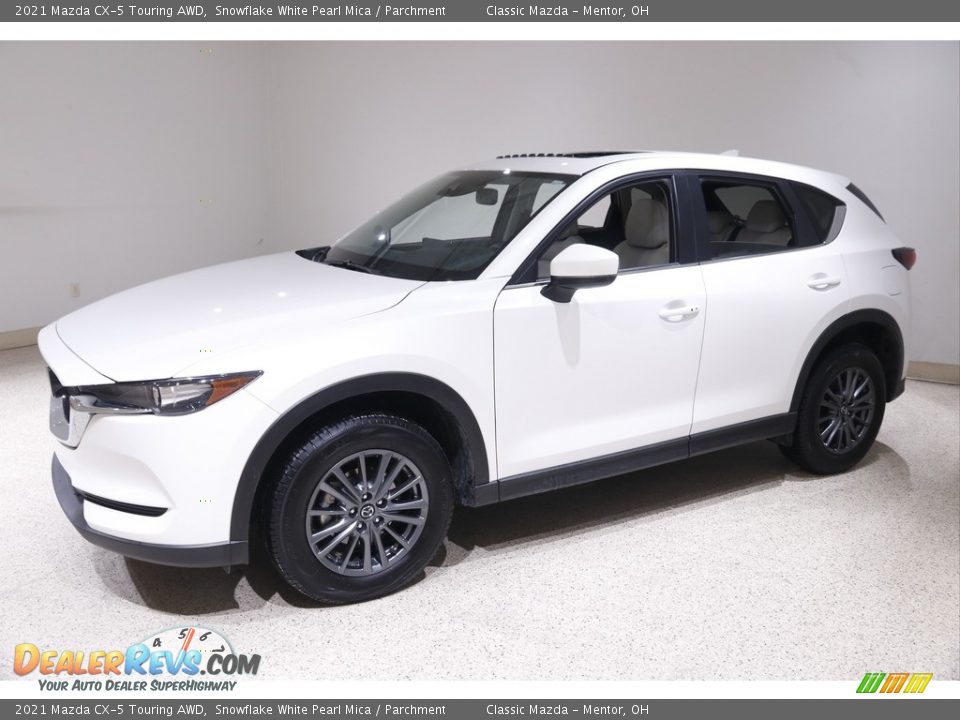 2021 Mazda CX-5 Touring AWD Snowflake White Pearl Mica / Parchment Photo #3