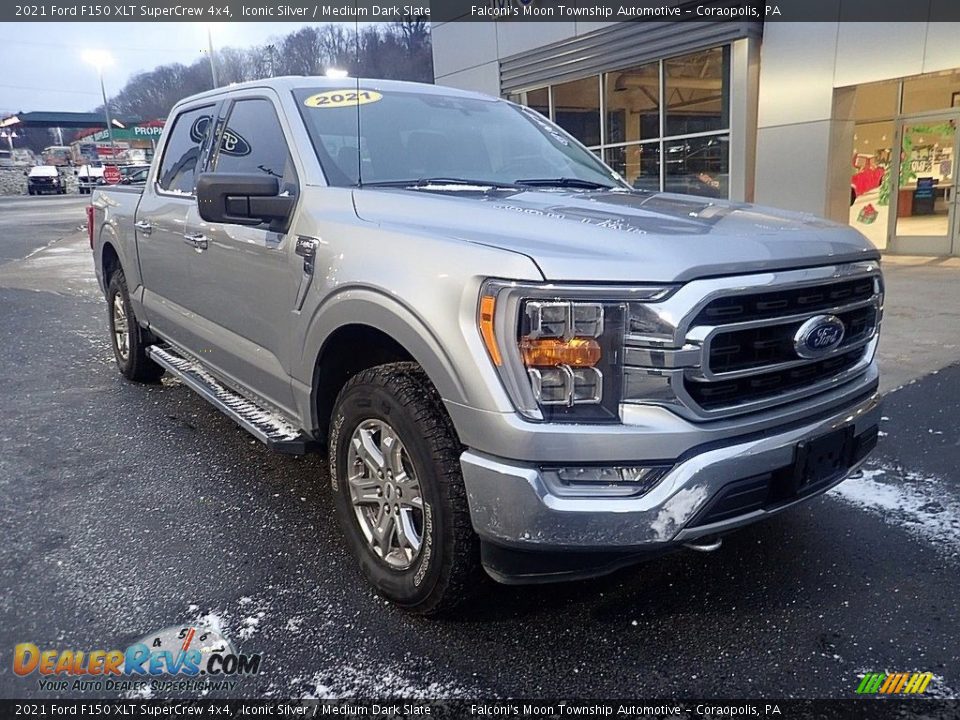 2021 Ford F150 XLT SuperCrew 4x4 Iconic Silver / Medium Dark Slate Photo #8