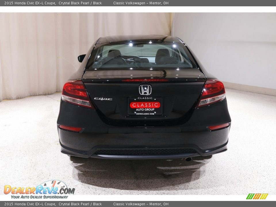 2015 Honda Civic EX-L Coupe Crystal Black Pearl / Black Photo #22