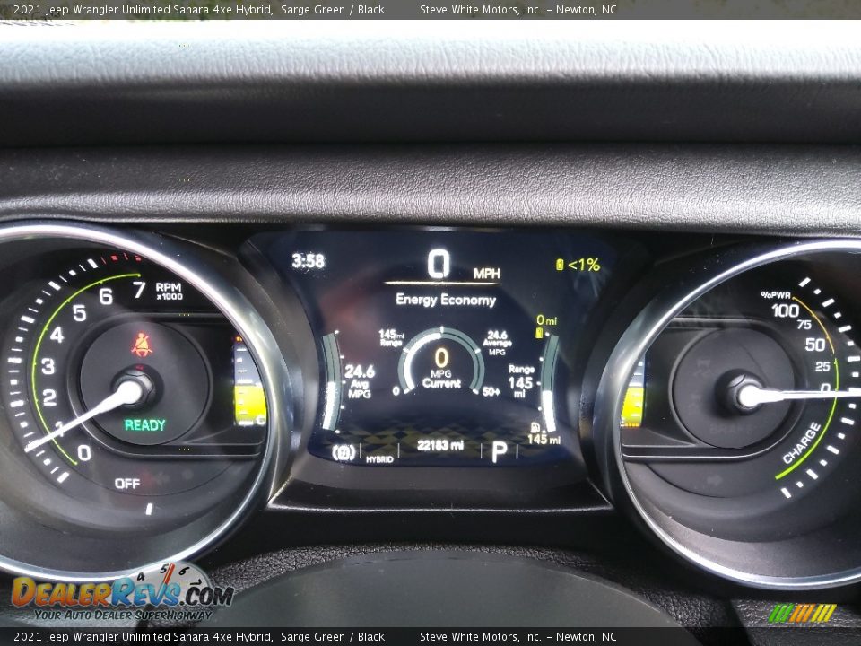 2021 Jeep Wrangler Unlimited Sahara 4xe Hybrid Gauges Photo #24