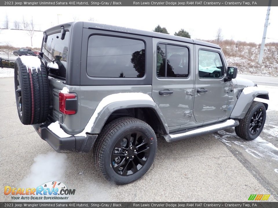 2023 Jeep Wrangler Unlimited Sahara 4XE Hybrid Sting-Gray / Black Photo #5