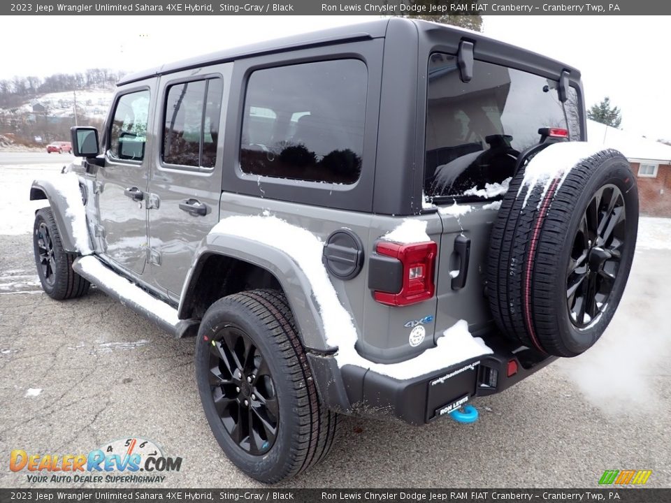 2023 Jeep Wrangler Unlimited Sahara 4XE Hybrid Sting-Gray / Black Photo #7